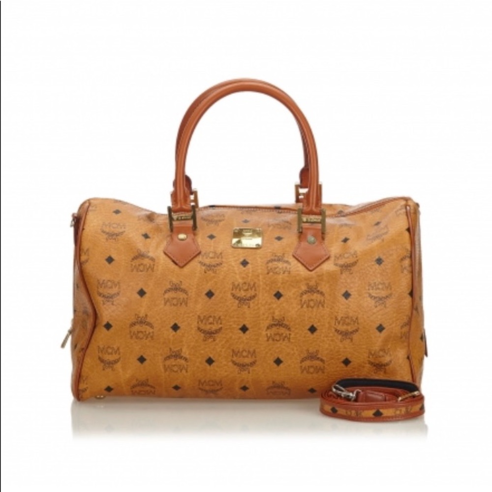 MCM LEATHER BOSTON BAG